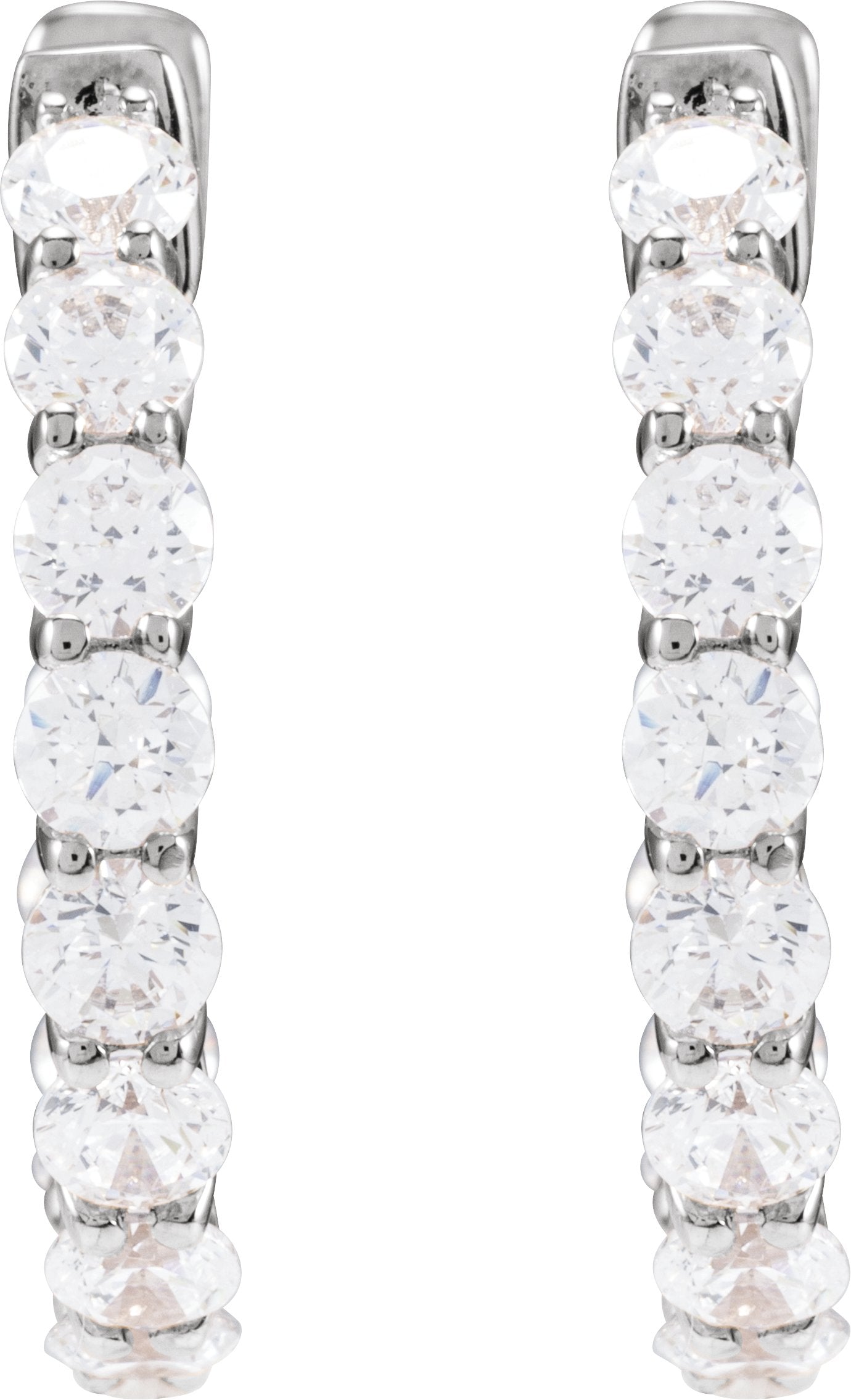 Inside-Outside Hoop Earrings - Natural Diamond