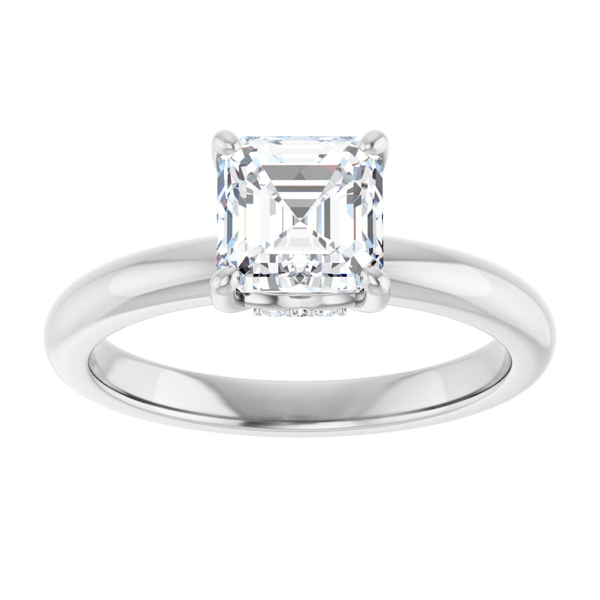 Hidden Halo-Style Engagement Ring