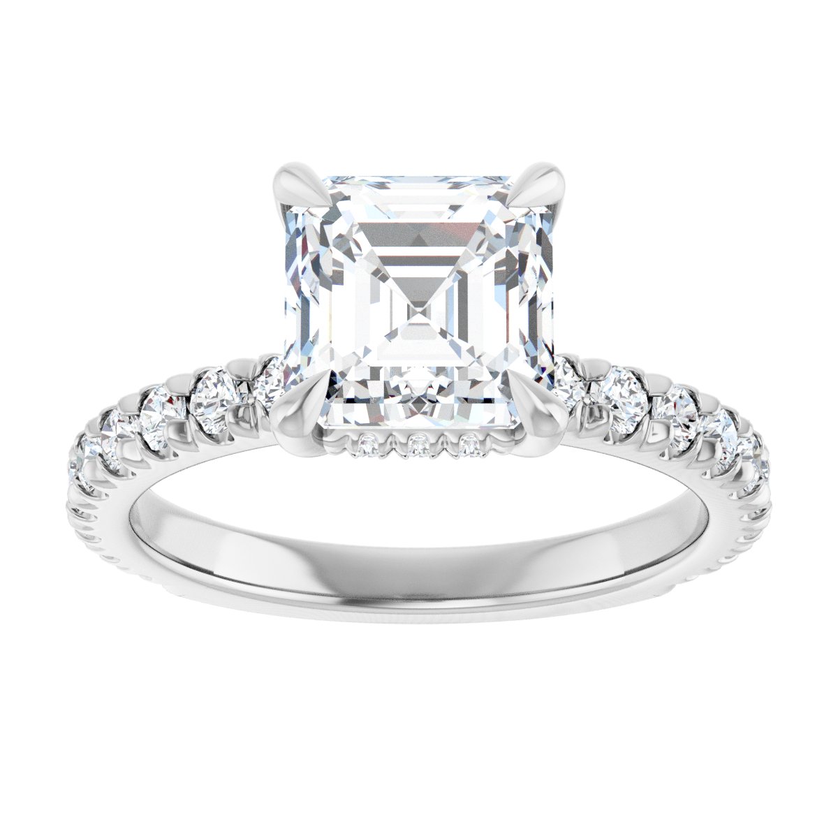Hidden Halo-Style Engagement Ring