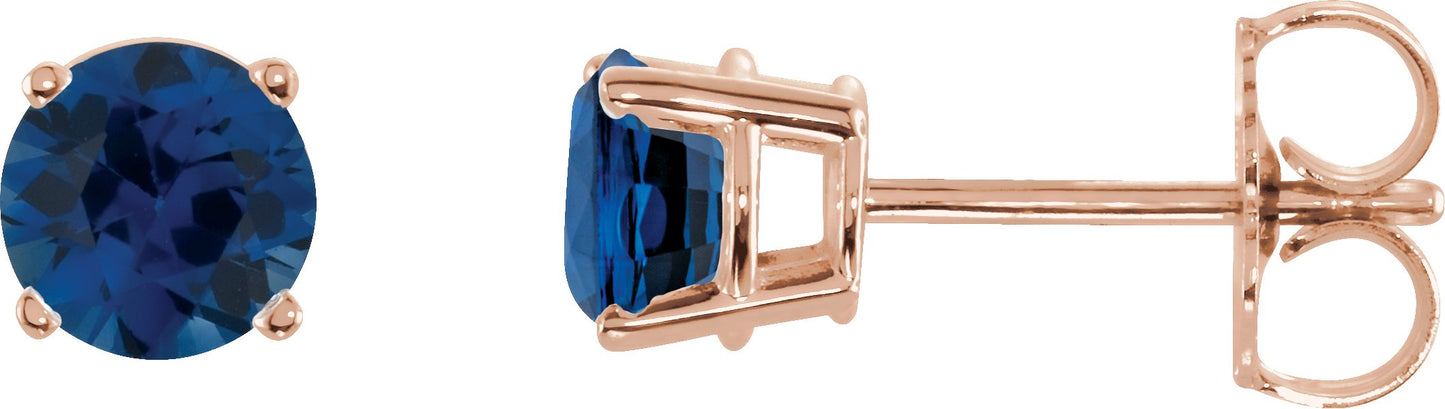 Blue Sapphire Stud Earrings