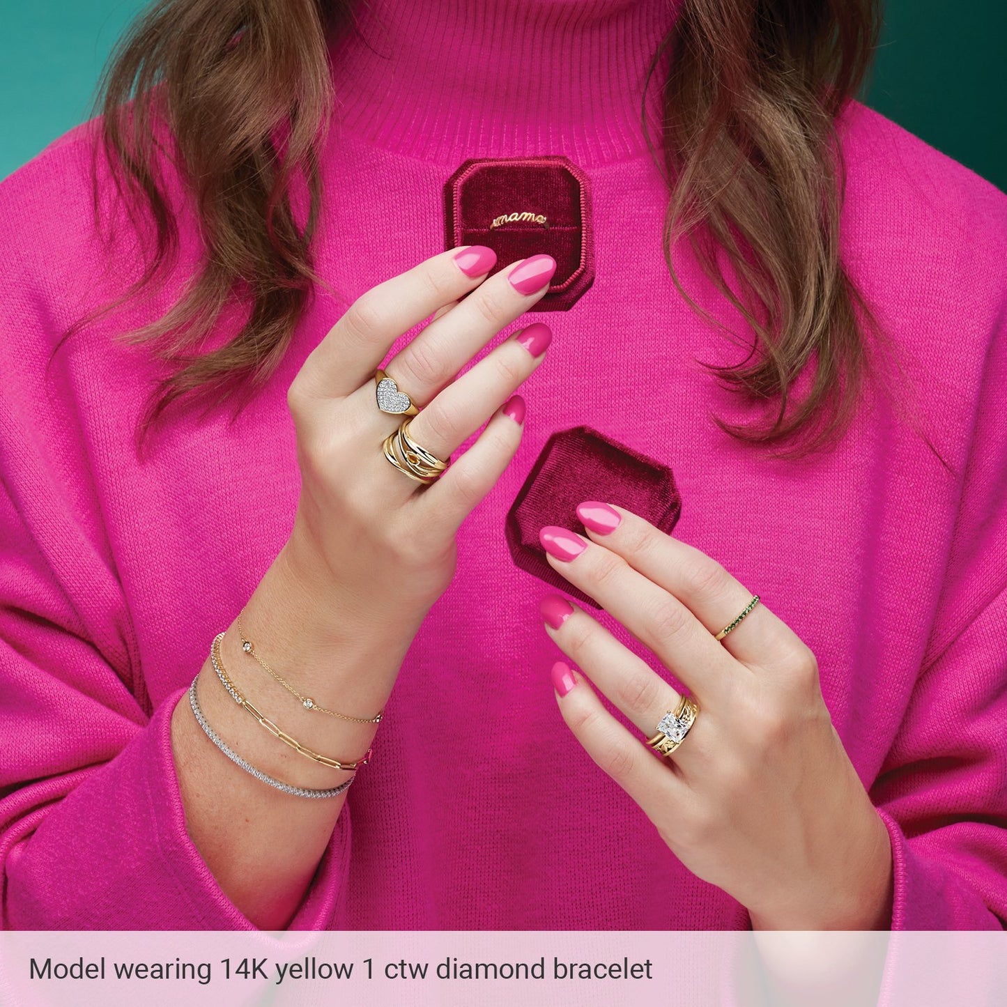 Paperclip & Diamond Bracelet