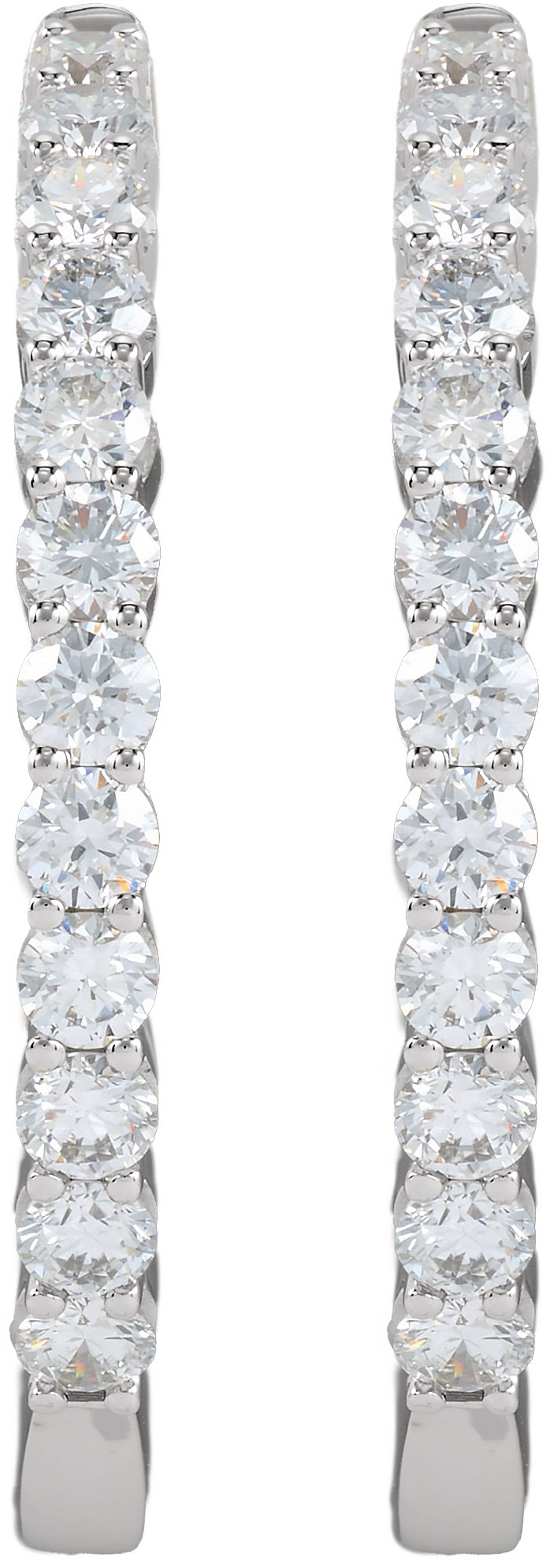 Inside-Outside Hoop Earrings - Natural Diamond