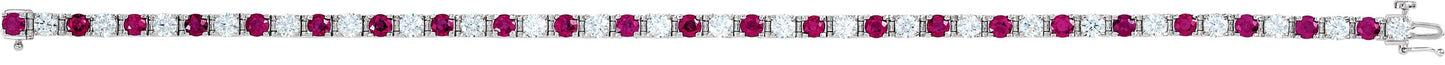 Ruby & Diamond Tennis Bracelet