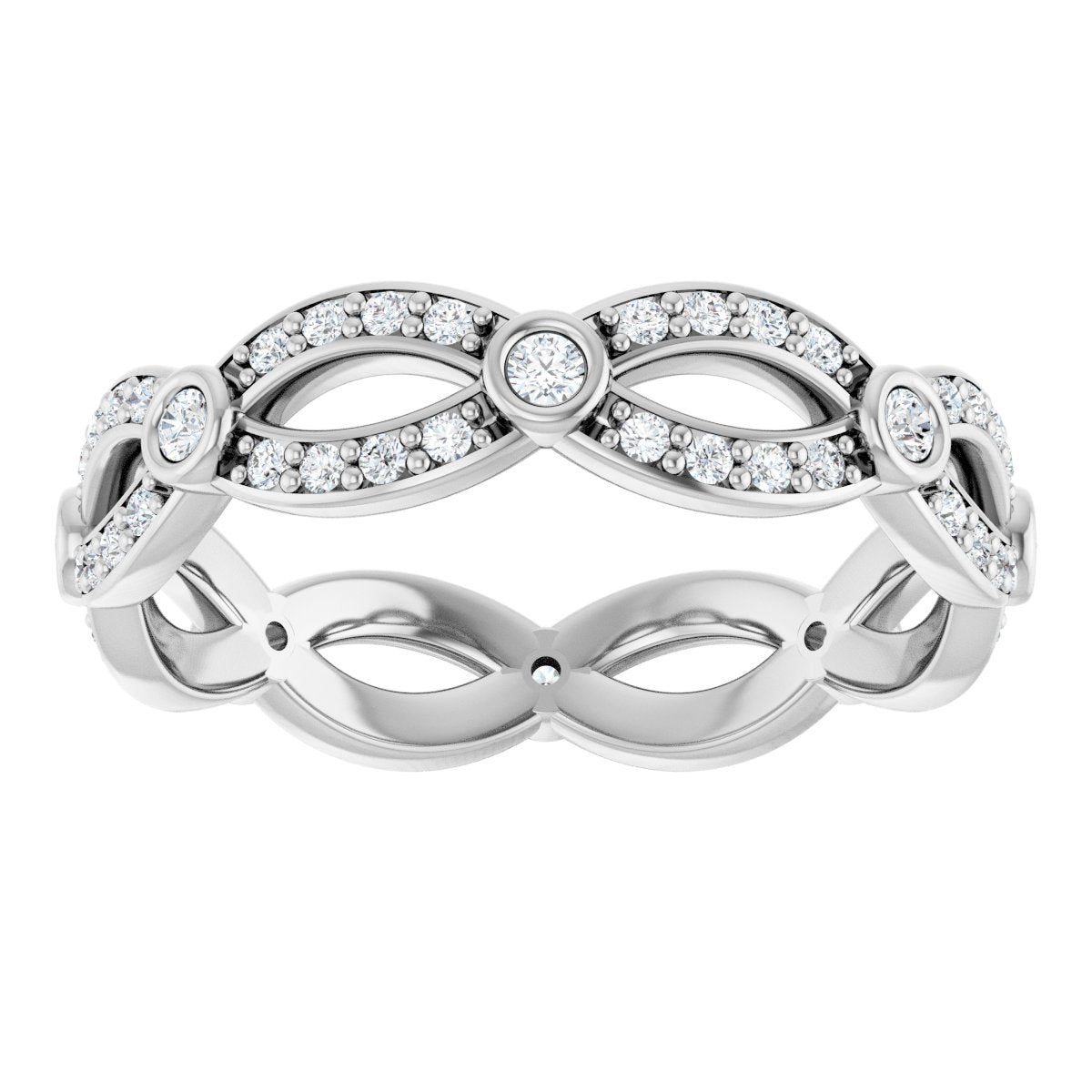 Round Diamond Infinity Band