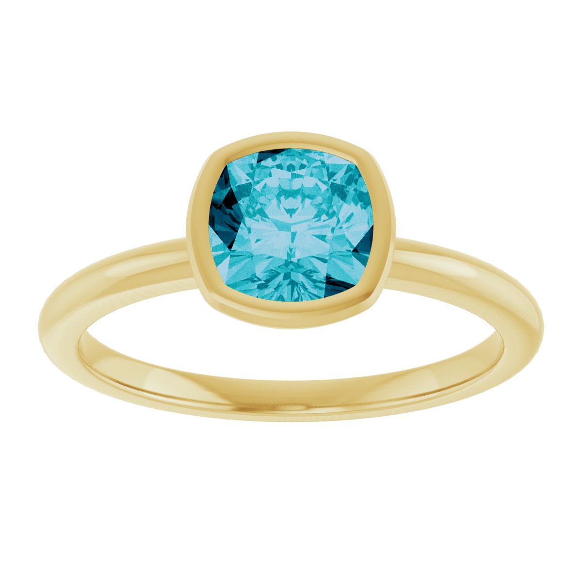 Solitaire Ring - Natural London Blue Topaz