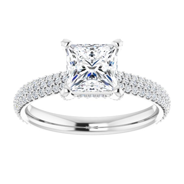 Pavé Accented Engagement Ring