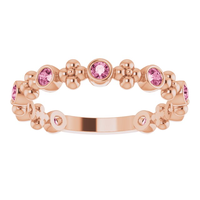 Stackable Ring - Natural Pink Tourmaline