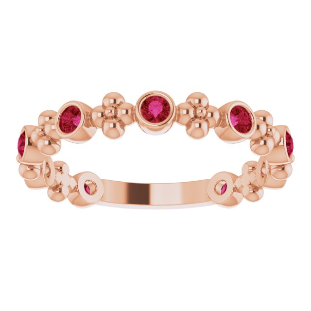 Stackable Ring -  Natural Ruby