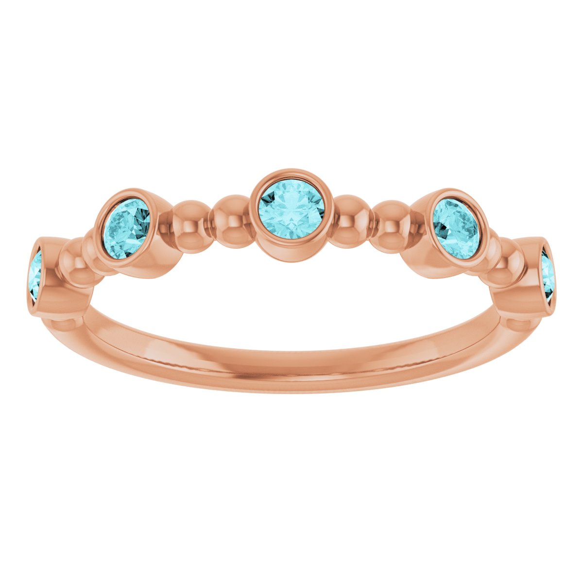 Stackable Ring - Natural Blue Zircon