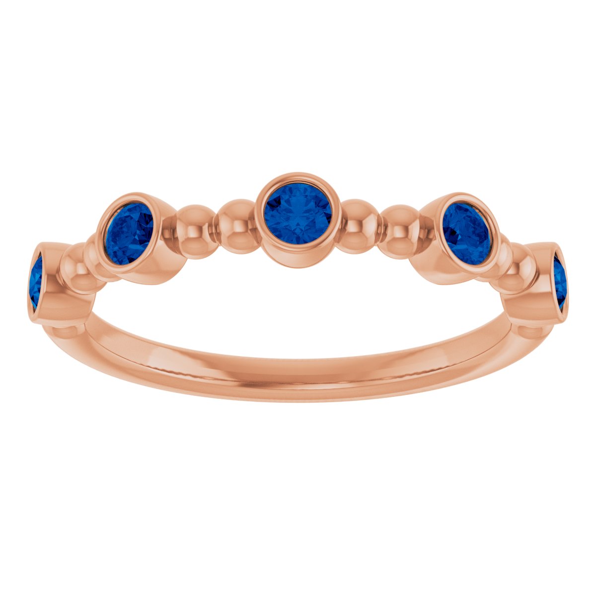 Stackable Ring - Natural Blue Sapphire