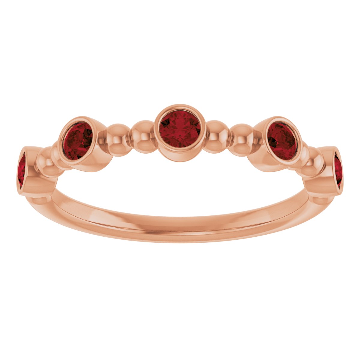 Stackable Ring - Natural Mozambique Garnet
