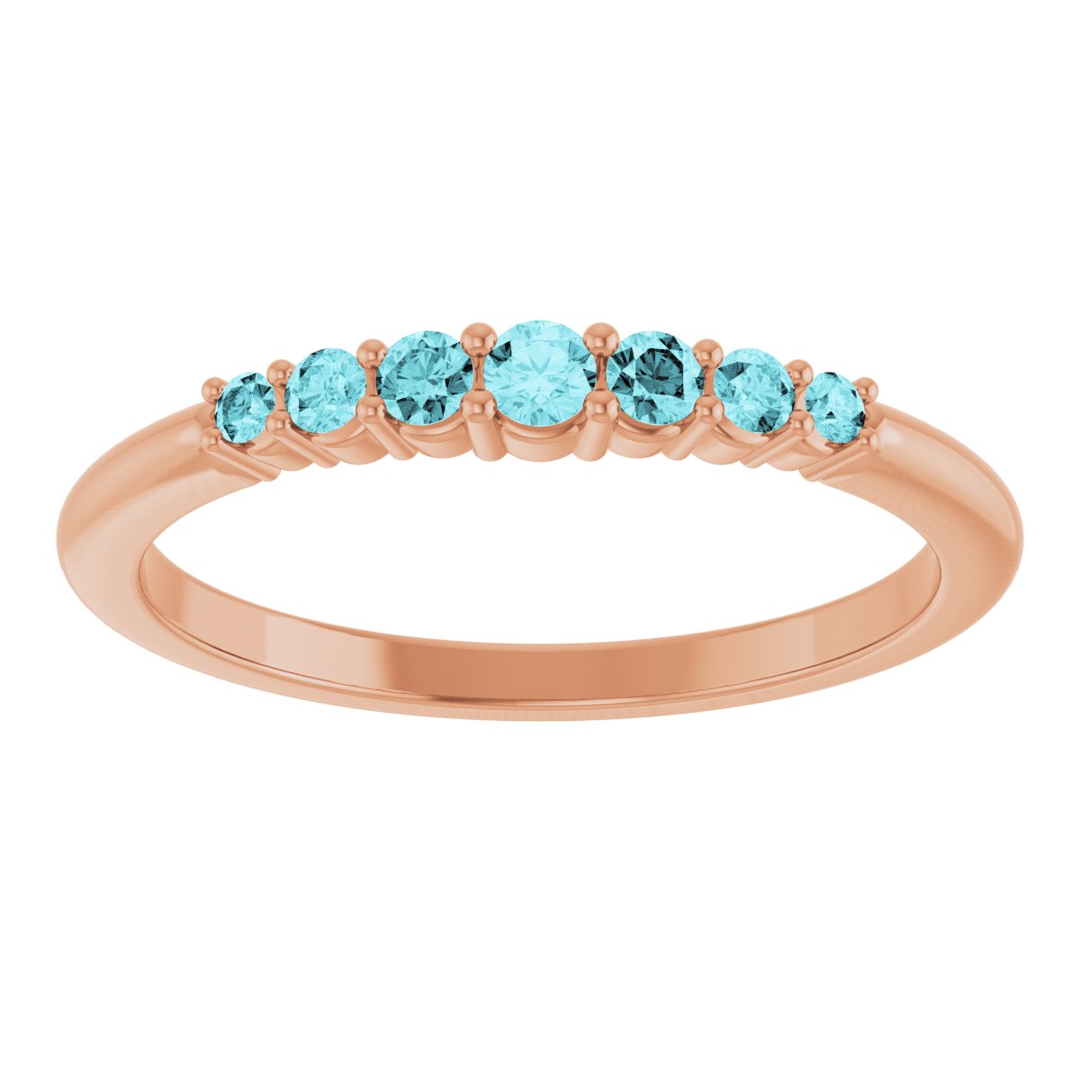 Stackable Ring - Natural Blue Zircon