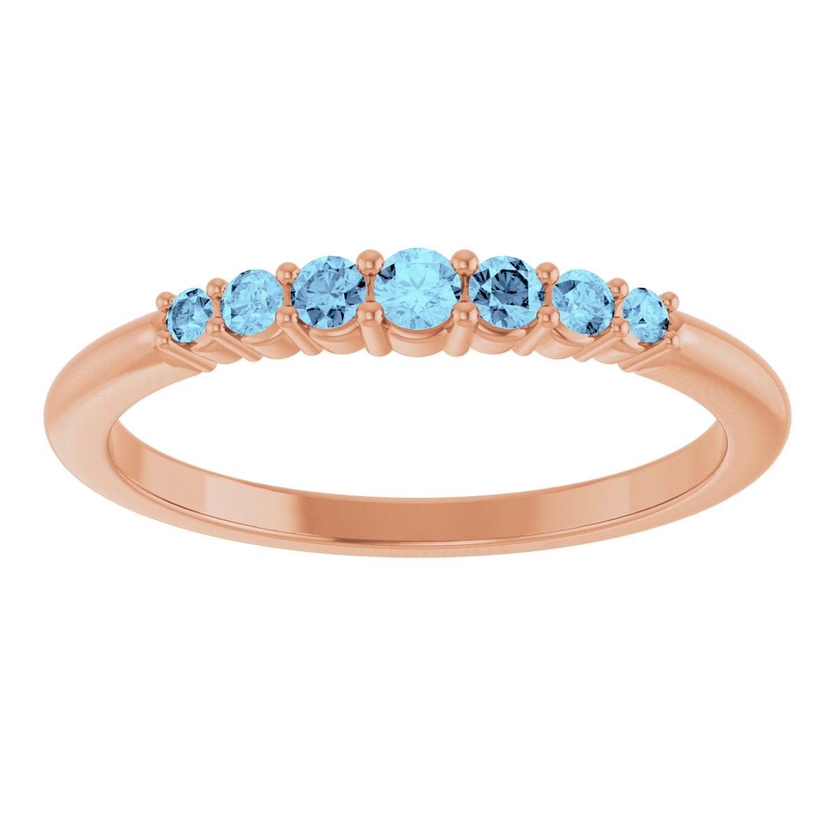 Stackable Ring - Natural Aquamarine