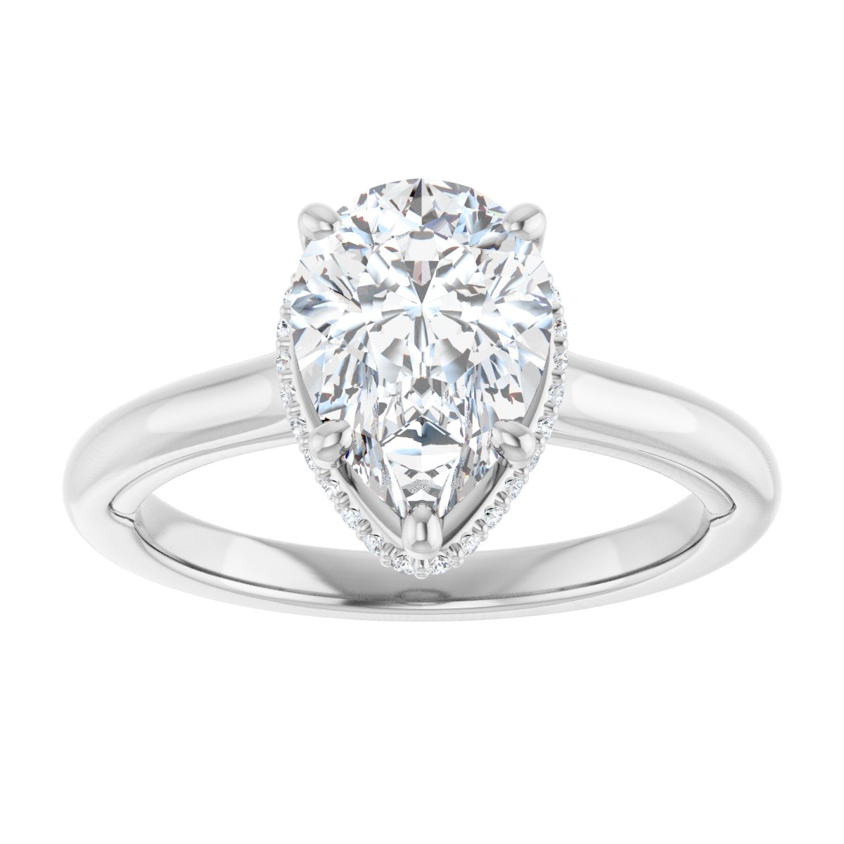 Hidden Halo-Style Engagement Ring