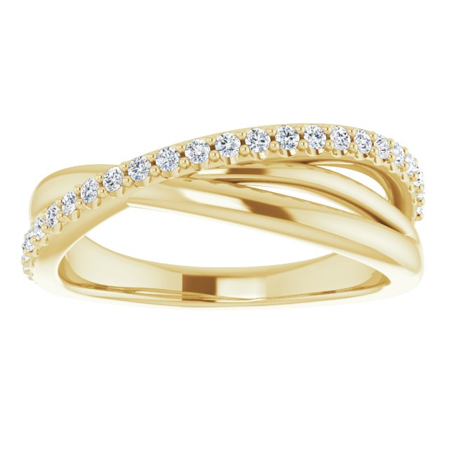Elegant Twisted Diamond Ring