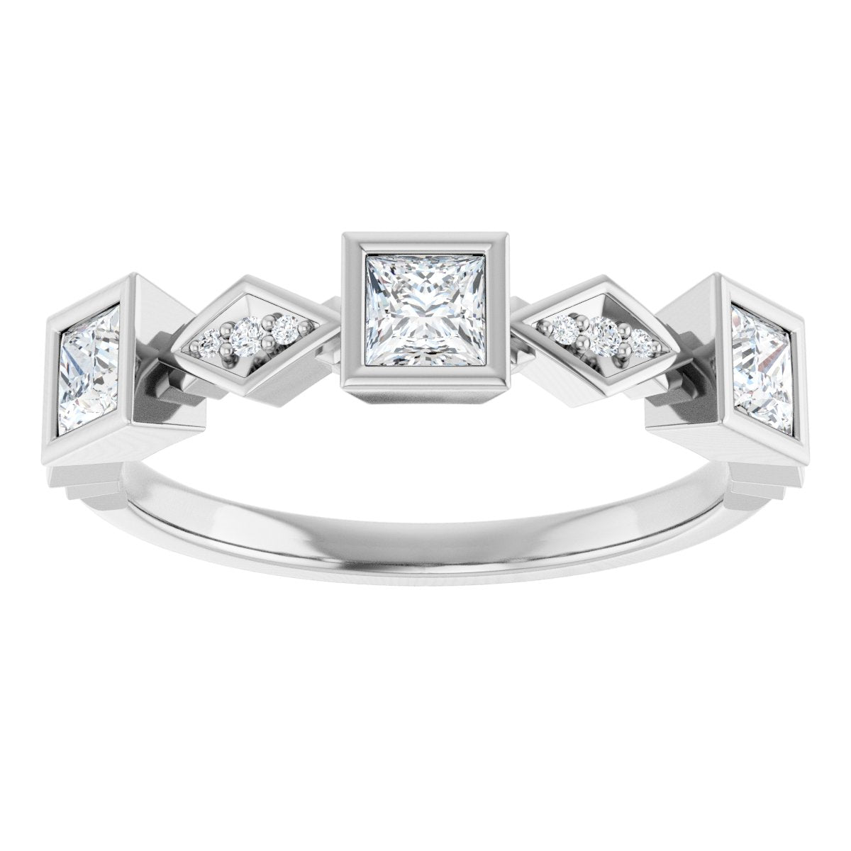 Princess Cut Anniversary Band