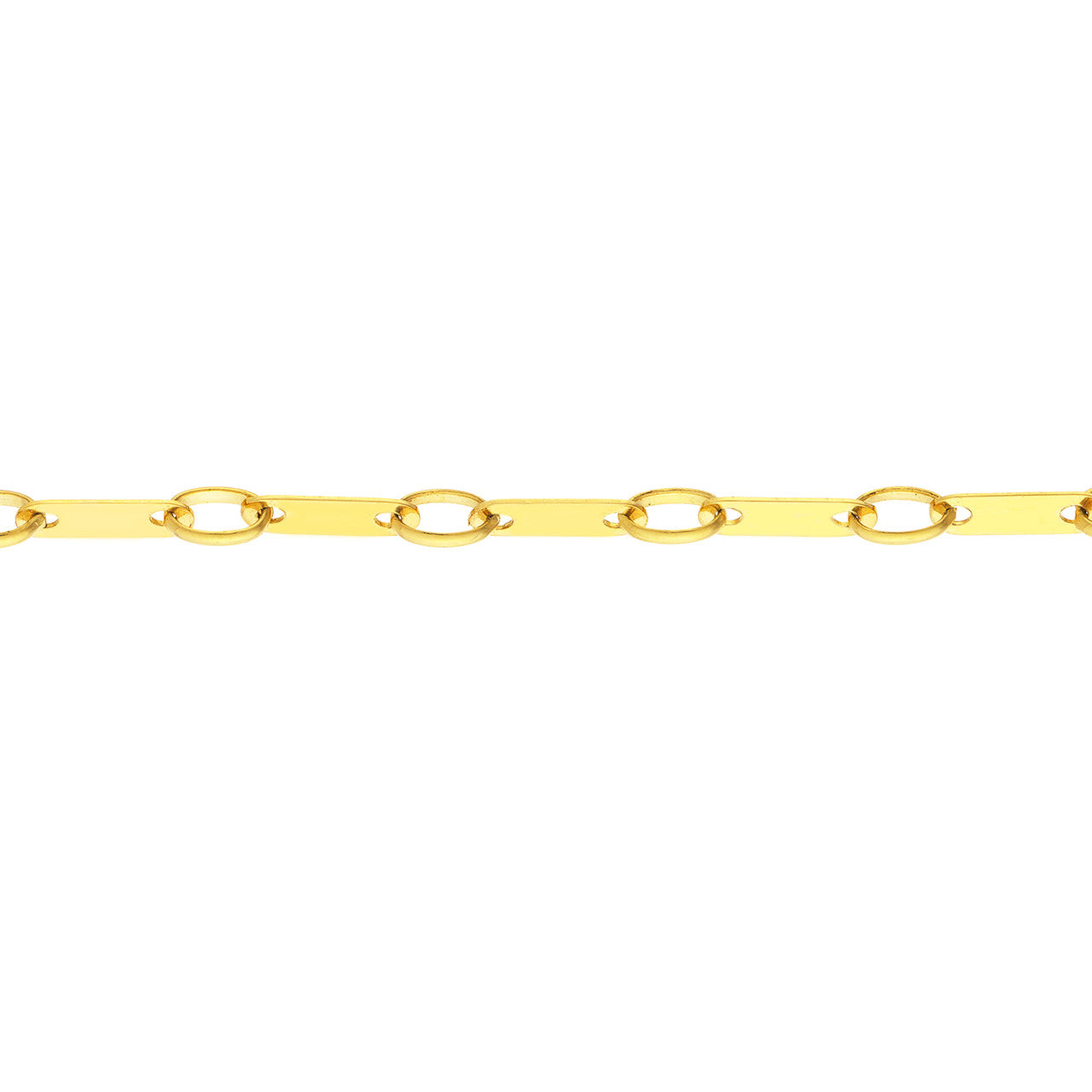Handmade Gold Flat Link Bracelet