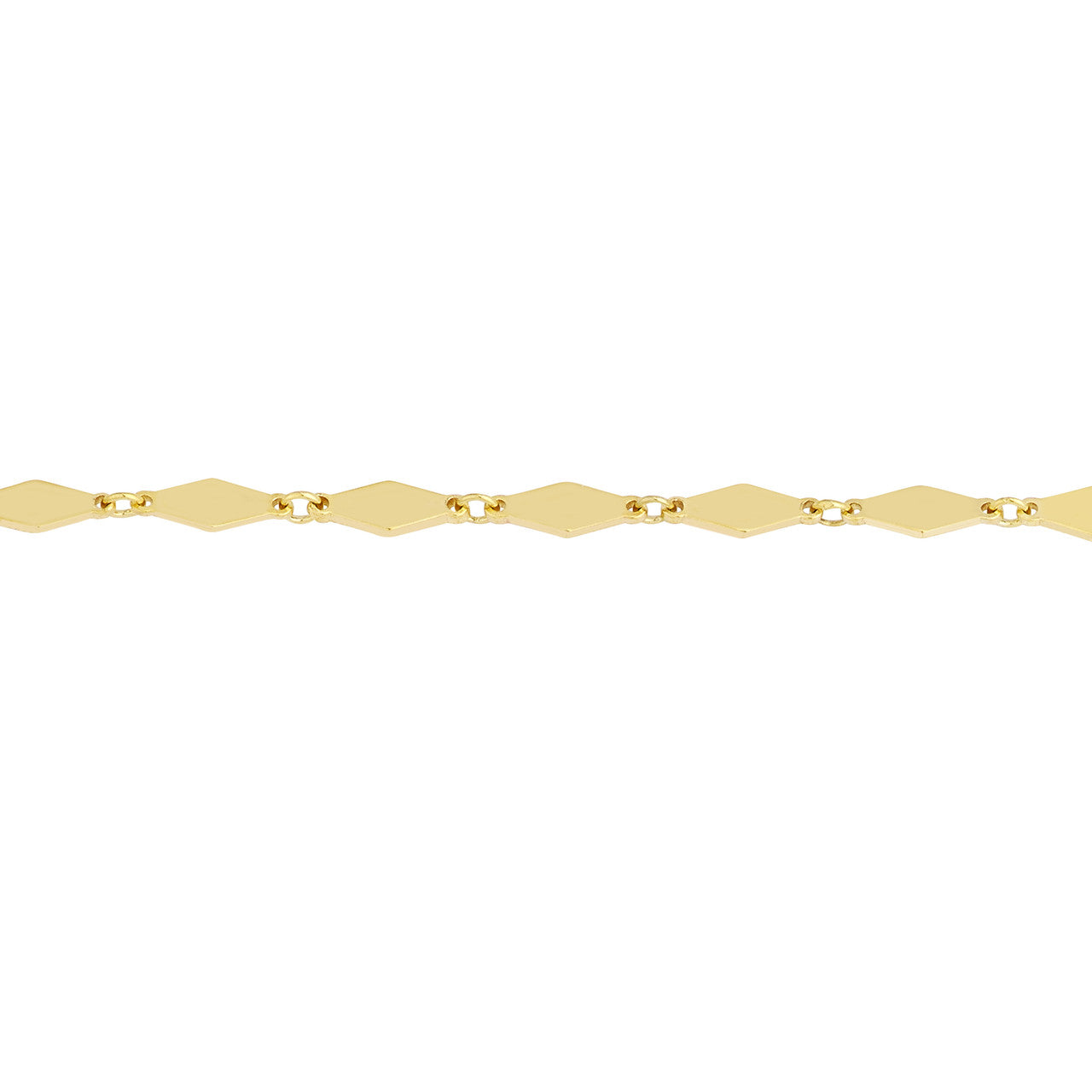 Diamond-Shaped Flat Link Bracelet