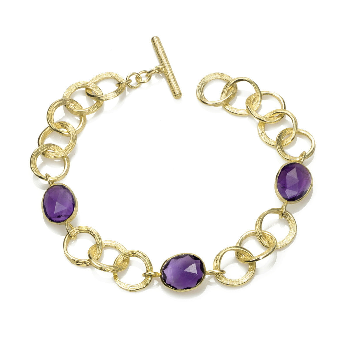 Amythyst Link Bracelet