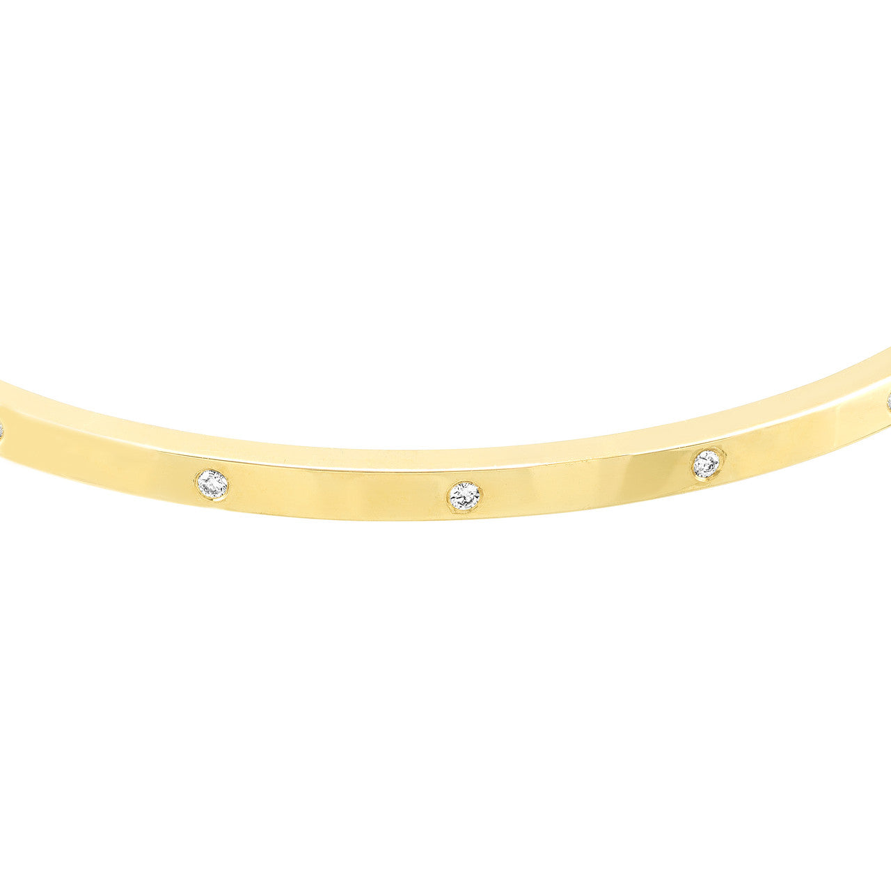 Diamond Square Tube Bangle Bracelet