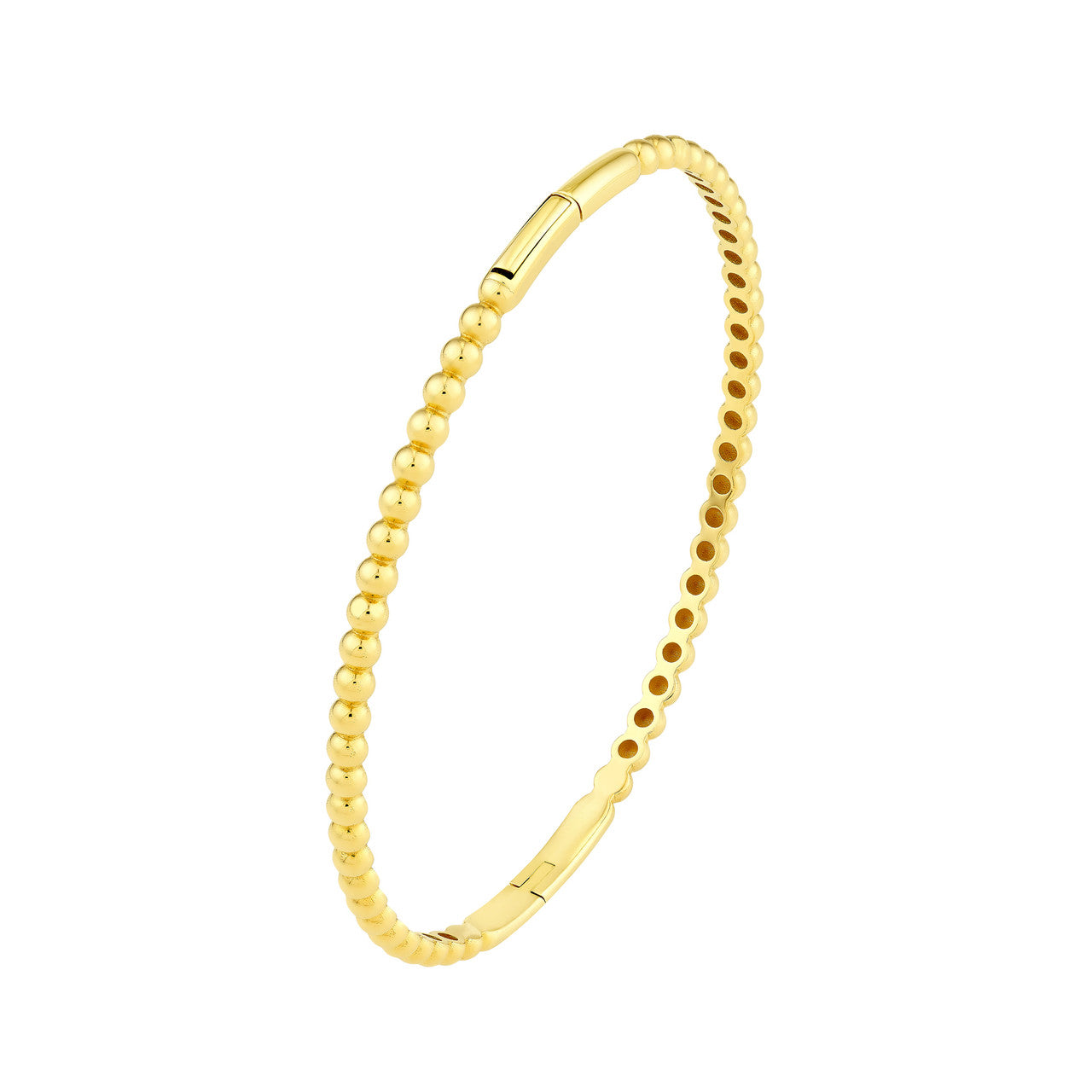 Gold Beaded Bangle Bracelet