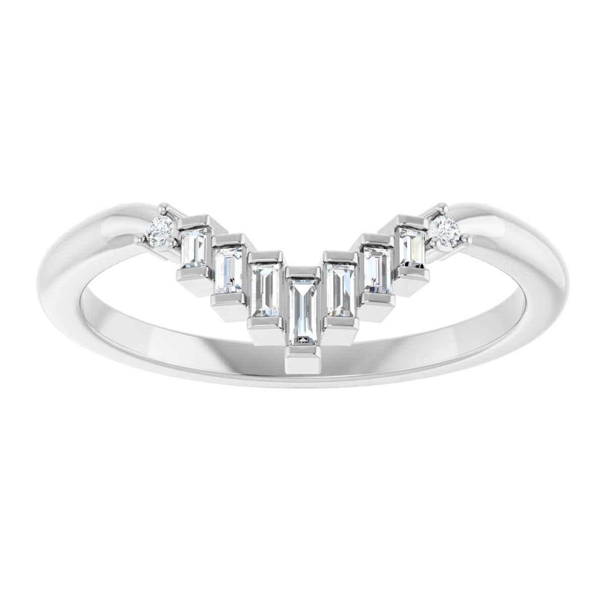 Skyline Promise Diamond Contour Anniversary Ring