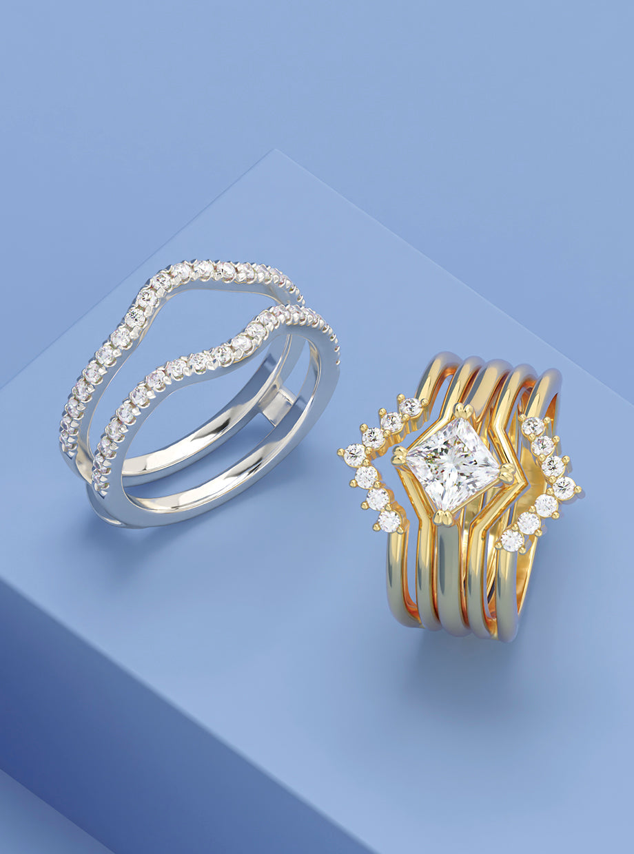 Curved Wedding Rings