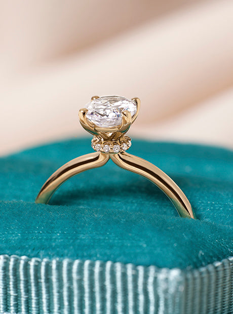 Hidden Halo Engagement Rings