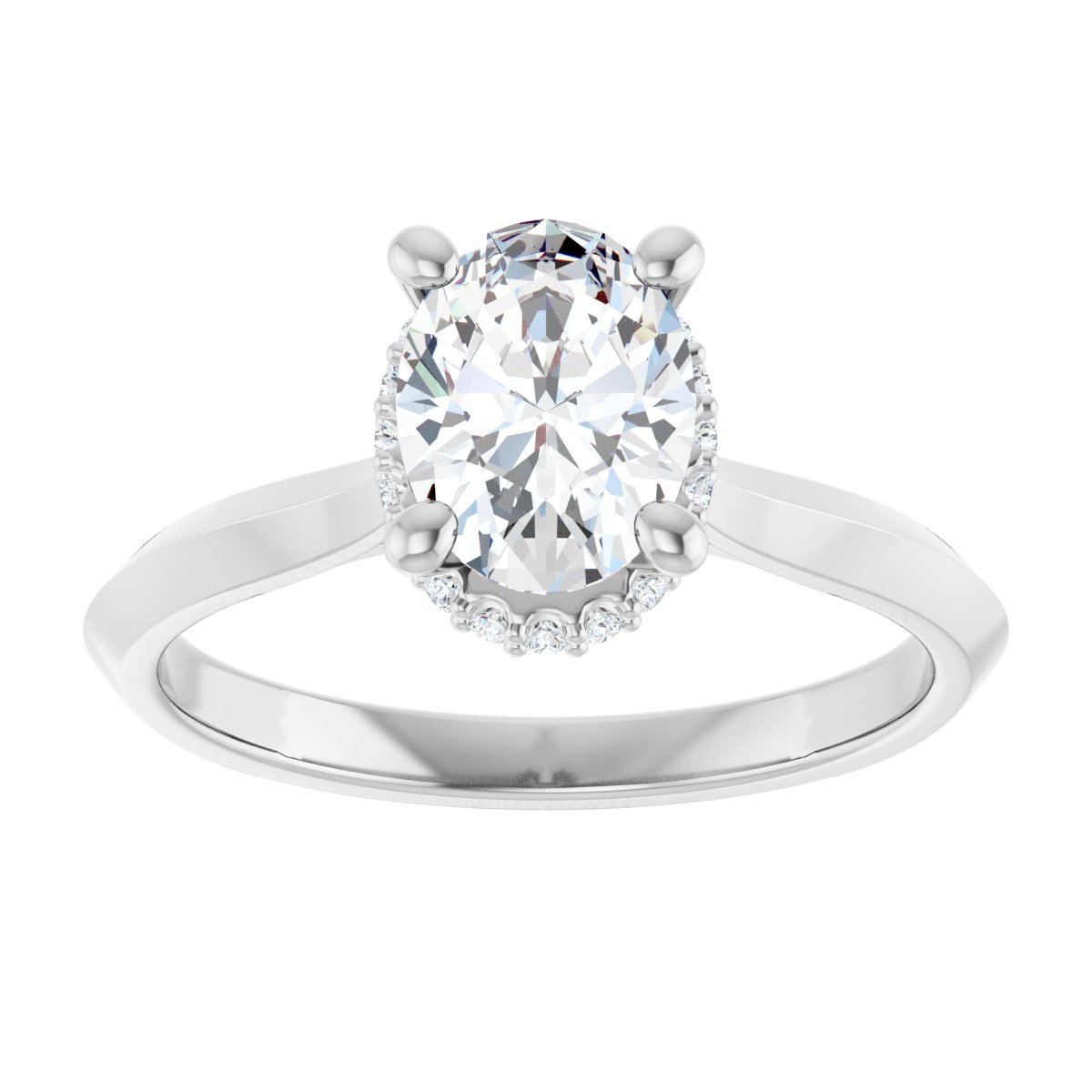Hidden Halo-Style Engagement Ring or Band