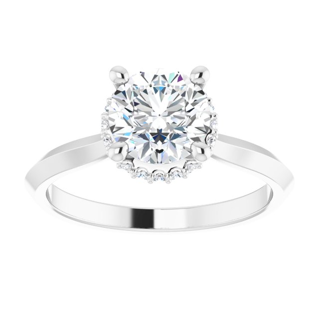 Hidden Halo-Style Engagement Ring or Band