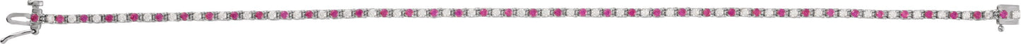 Ruby & Diamond Tennis Bracelet
