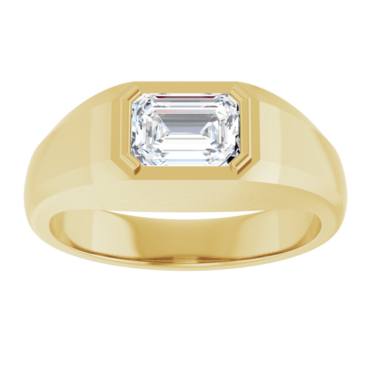 Accented Band - Emerald