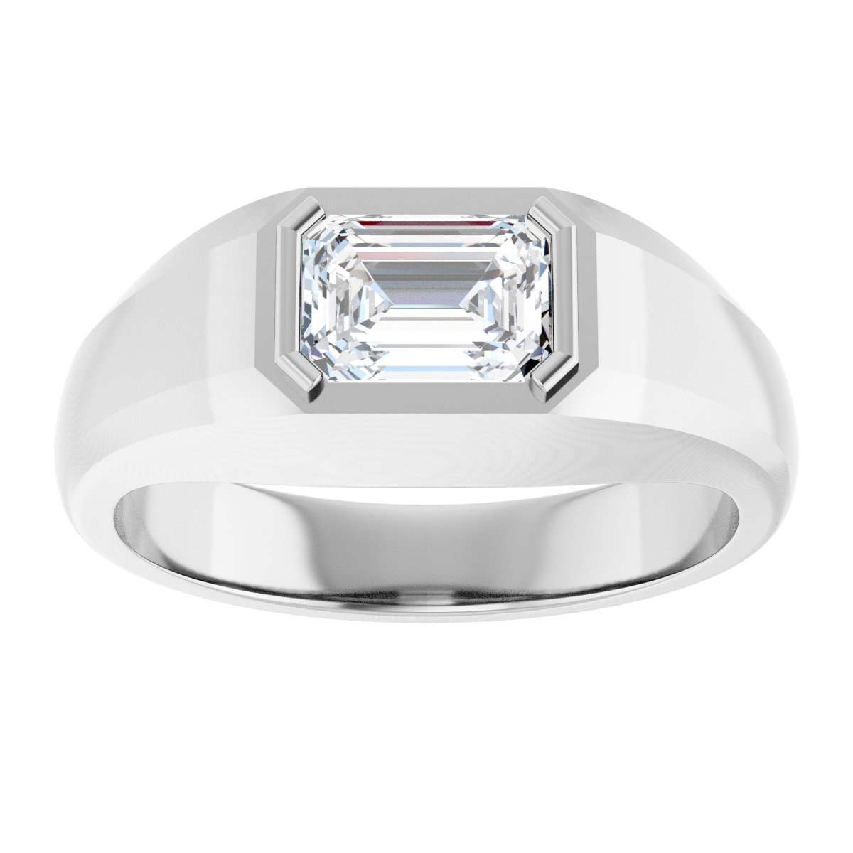 Accented Band - Emerald