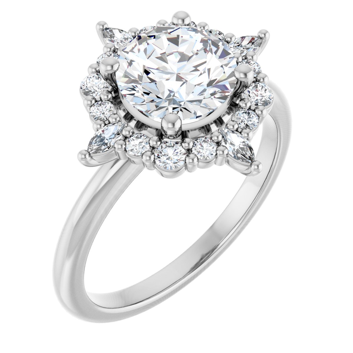 Halo-Style Engagement Ring