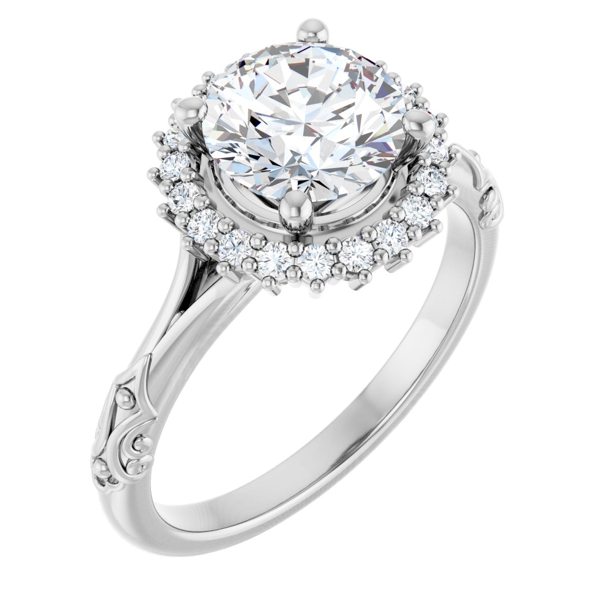 Halo-Style Engagement Ring
