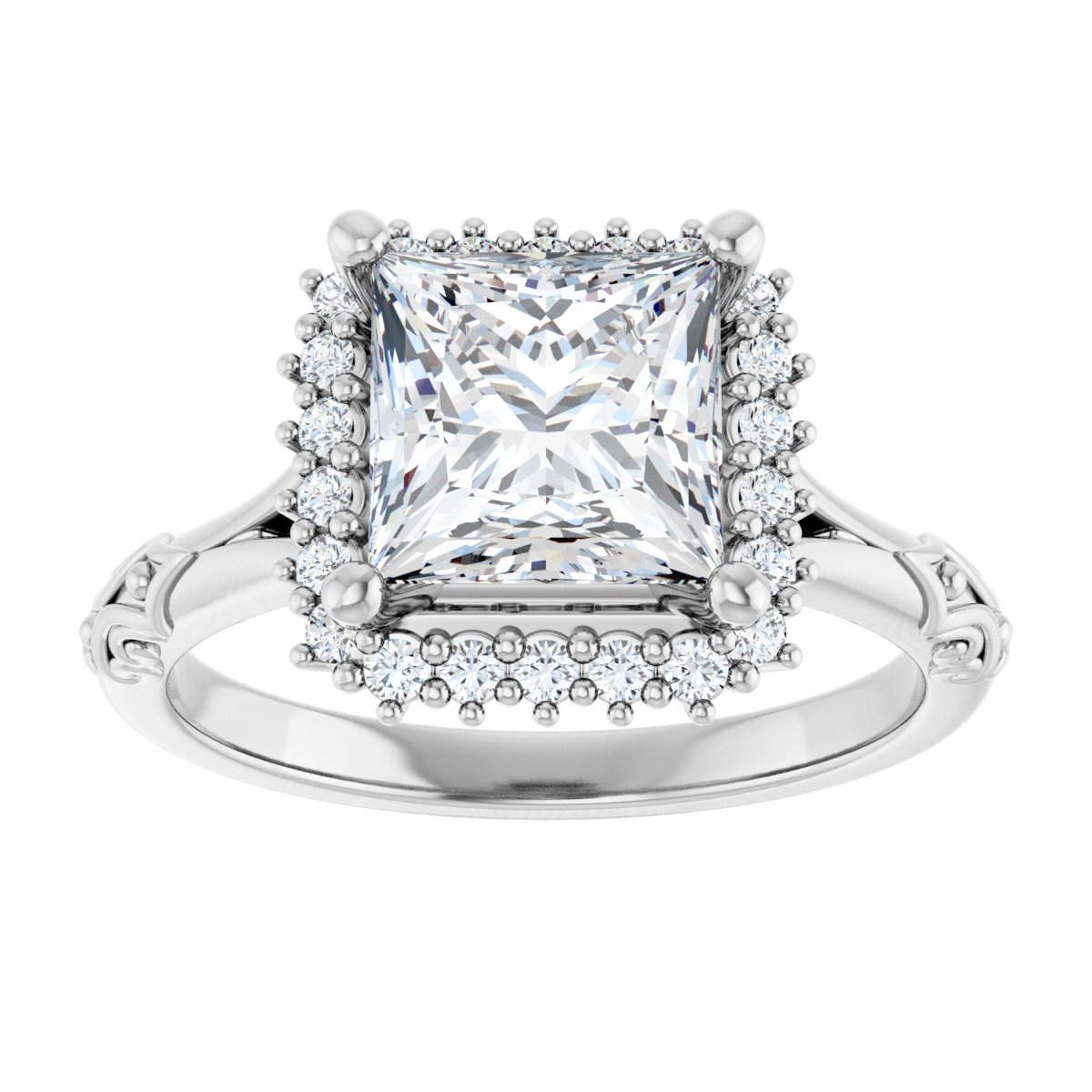 Halo-Style Engagement Ring