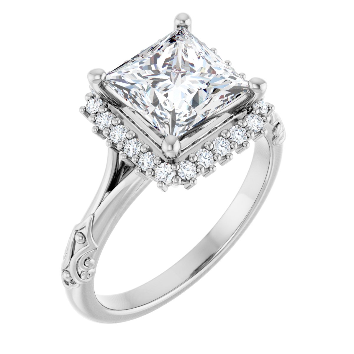 Halo-Style Engagement Ring