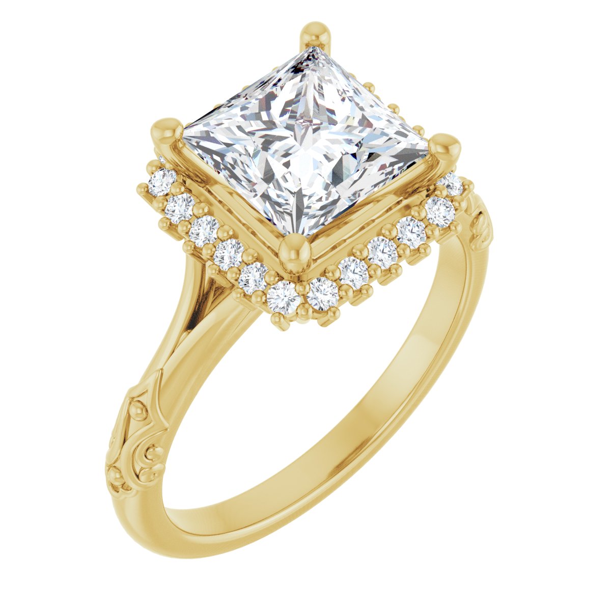 Halo-Style Engagement Ring