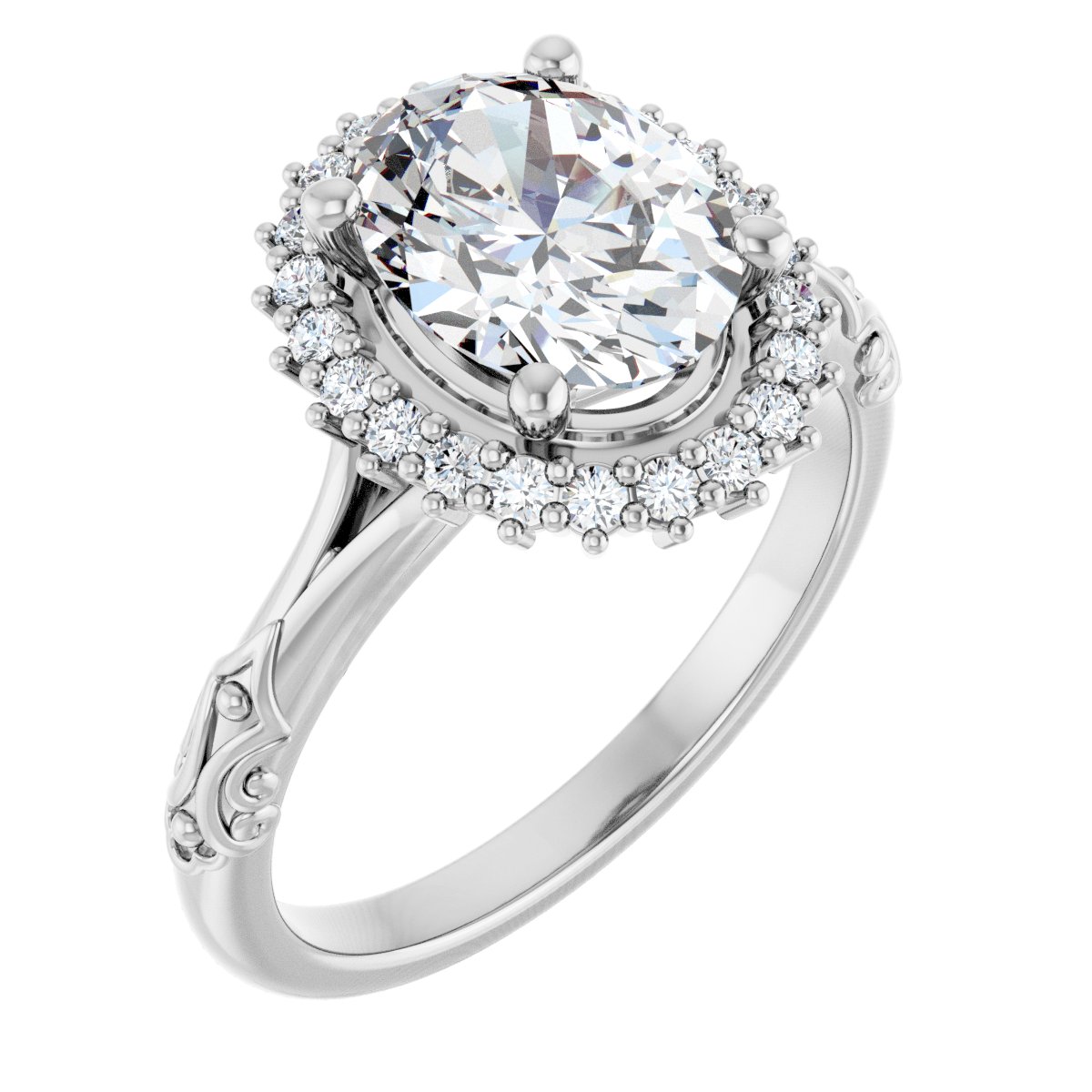 Halo-Style Engagement Ring