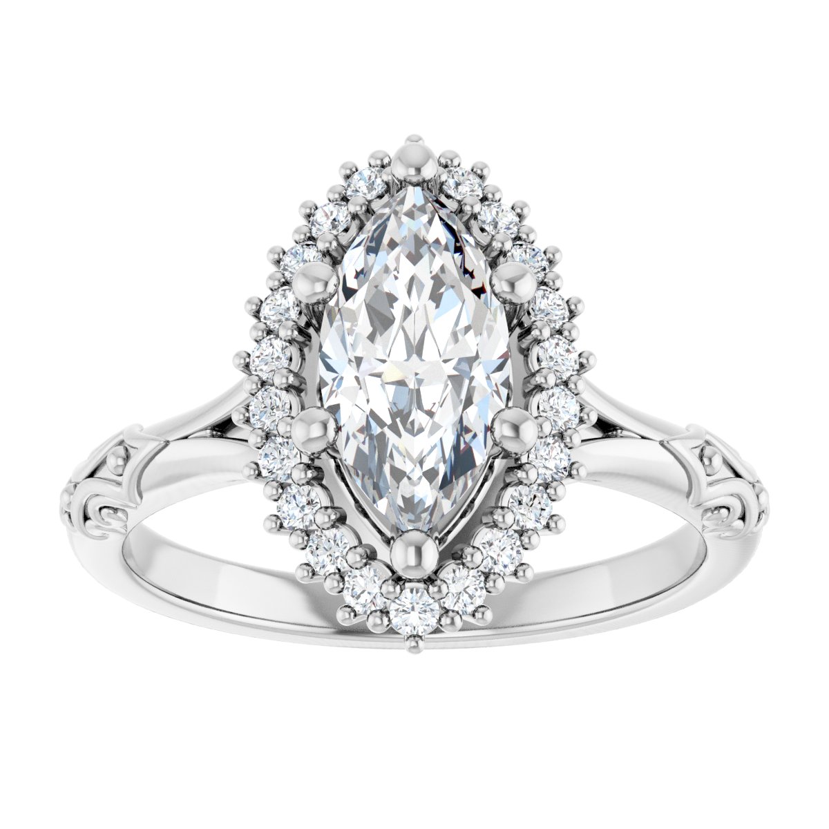 Halo-Style Engagement Ring