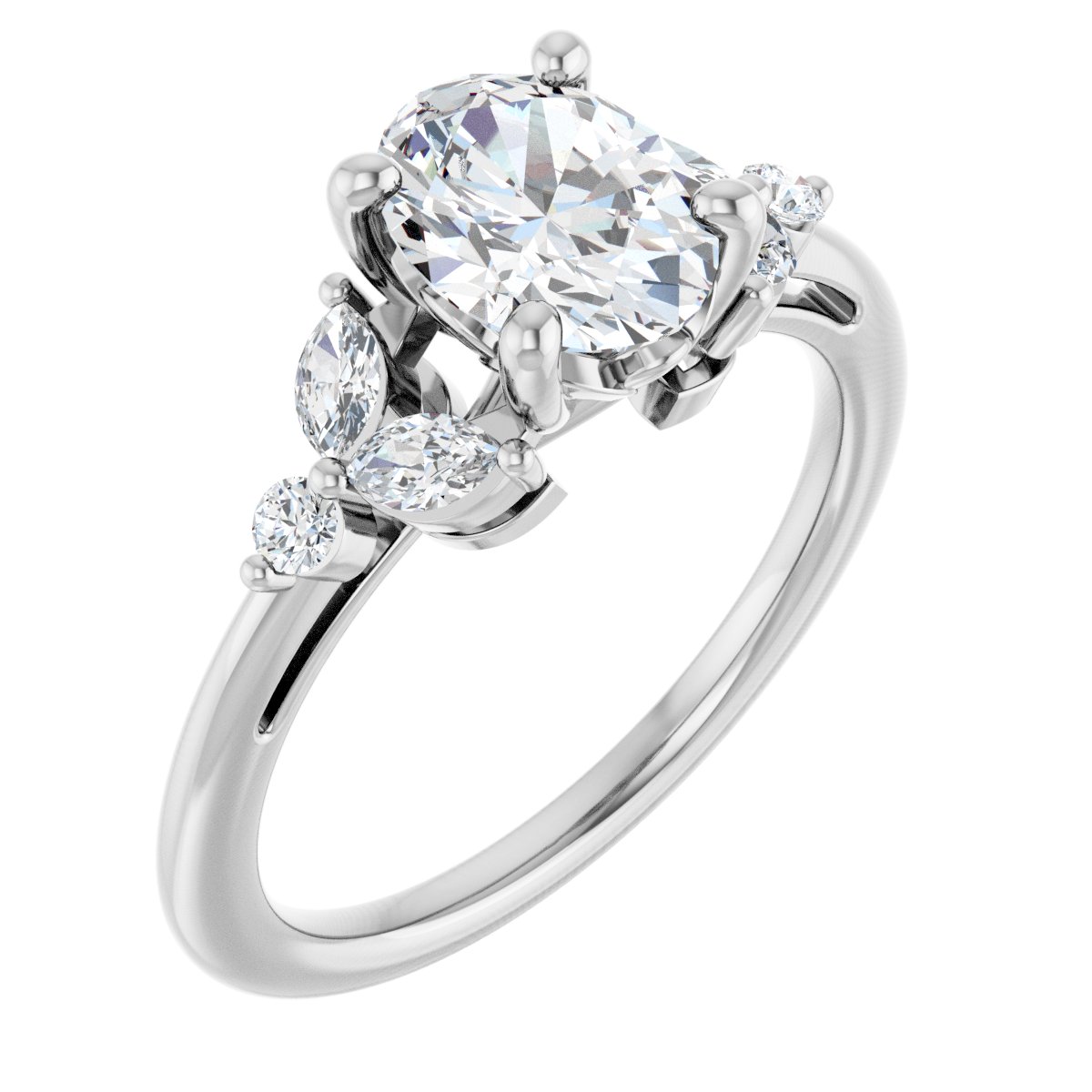 Accented Engagement Ring