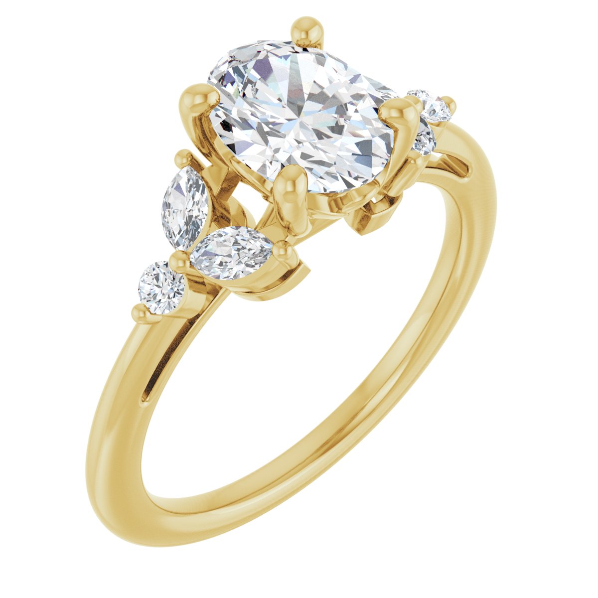 Accented Engagement Ring