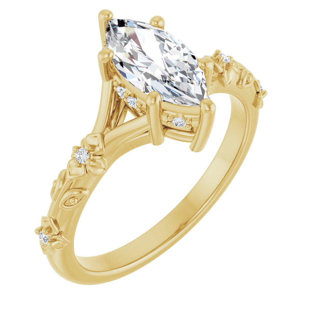 Accented Engagement Ring