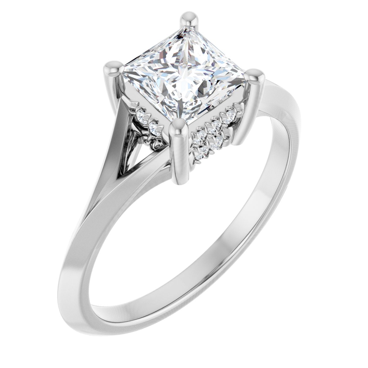 Accented Engagement Ring