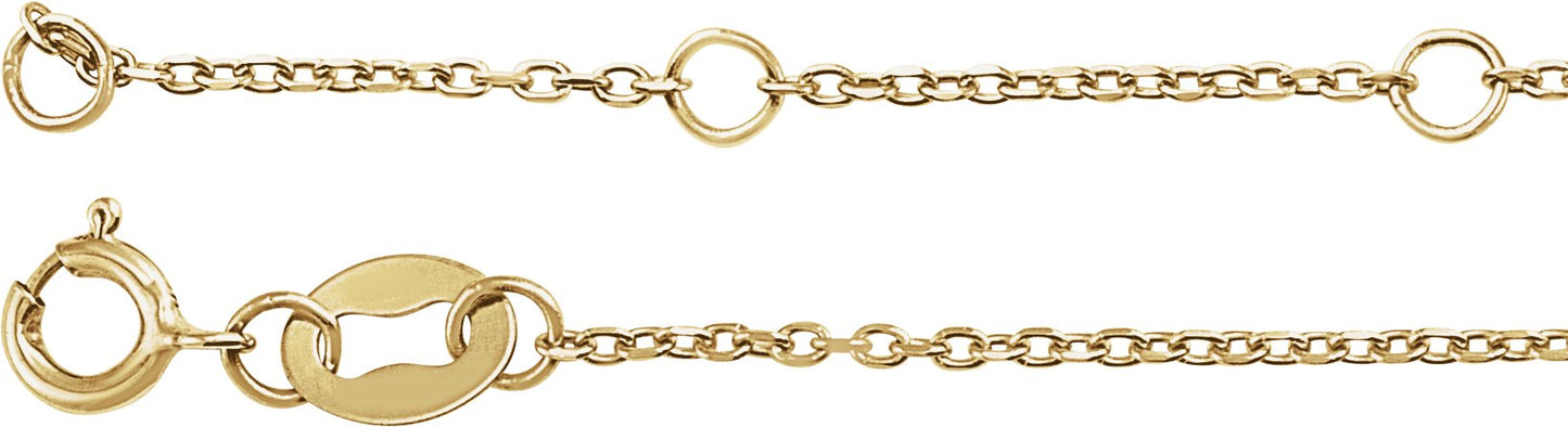 Bezel-Set Natural Pink Tourmaline Link Bracelet