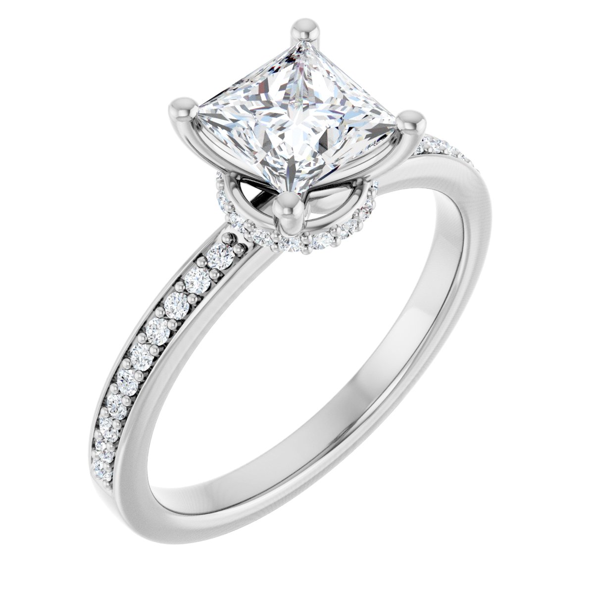 Accented Engagement Ring