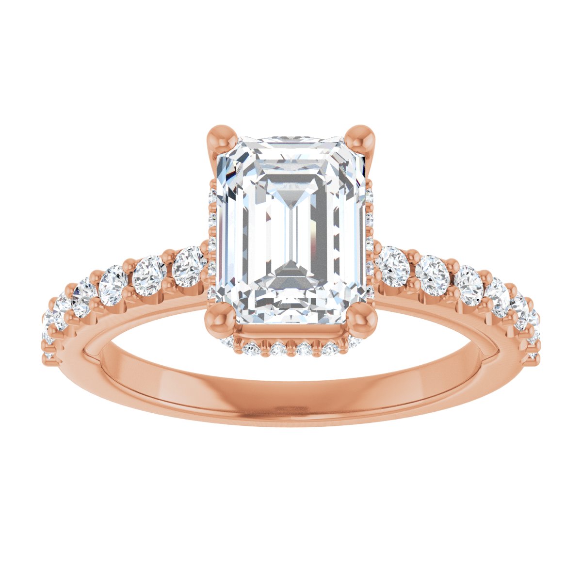 Hidden Halo-Style Engagement Ring