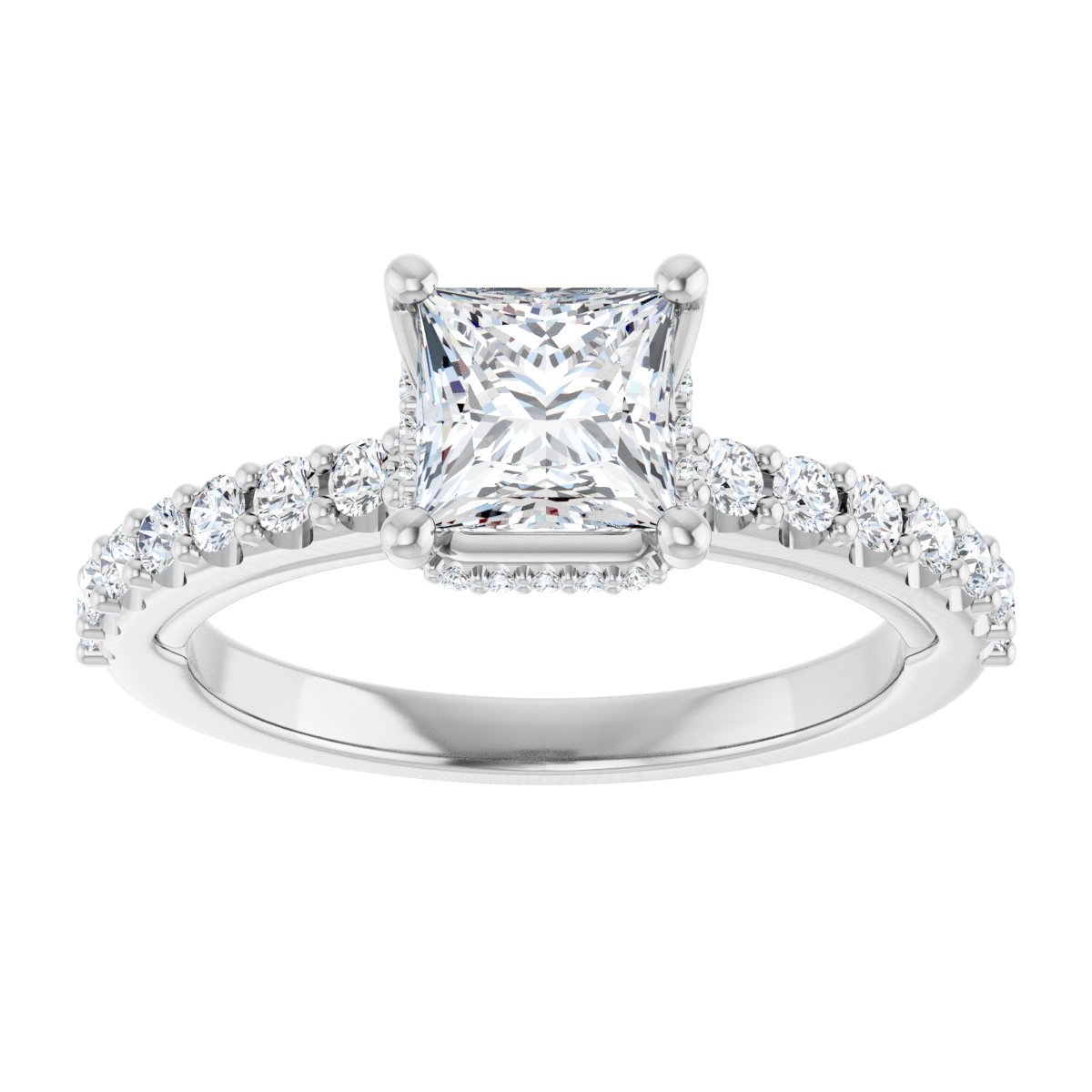 Hidden Halo-Style Engagement Ring