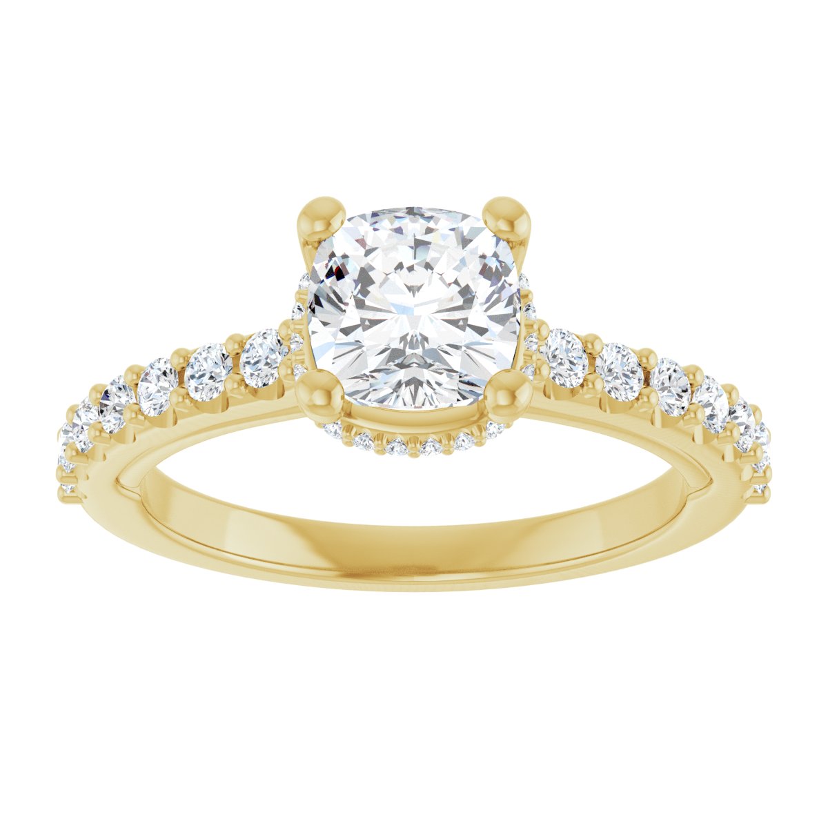 Hidden Halo-Style Engagement Ring