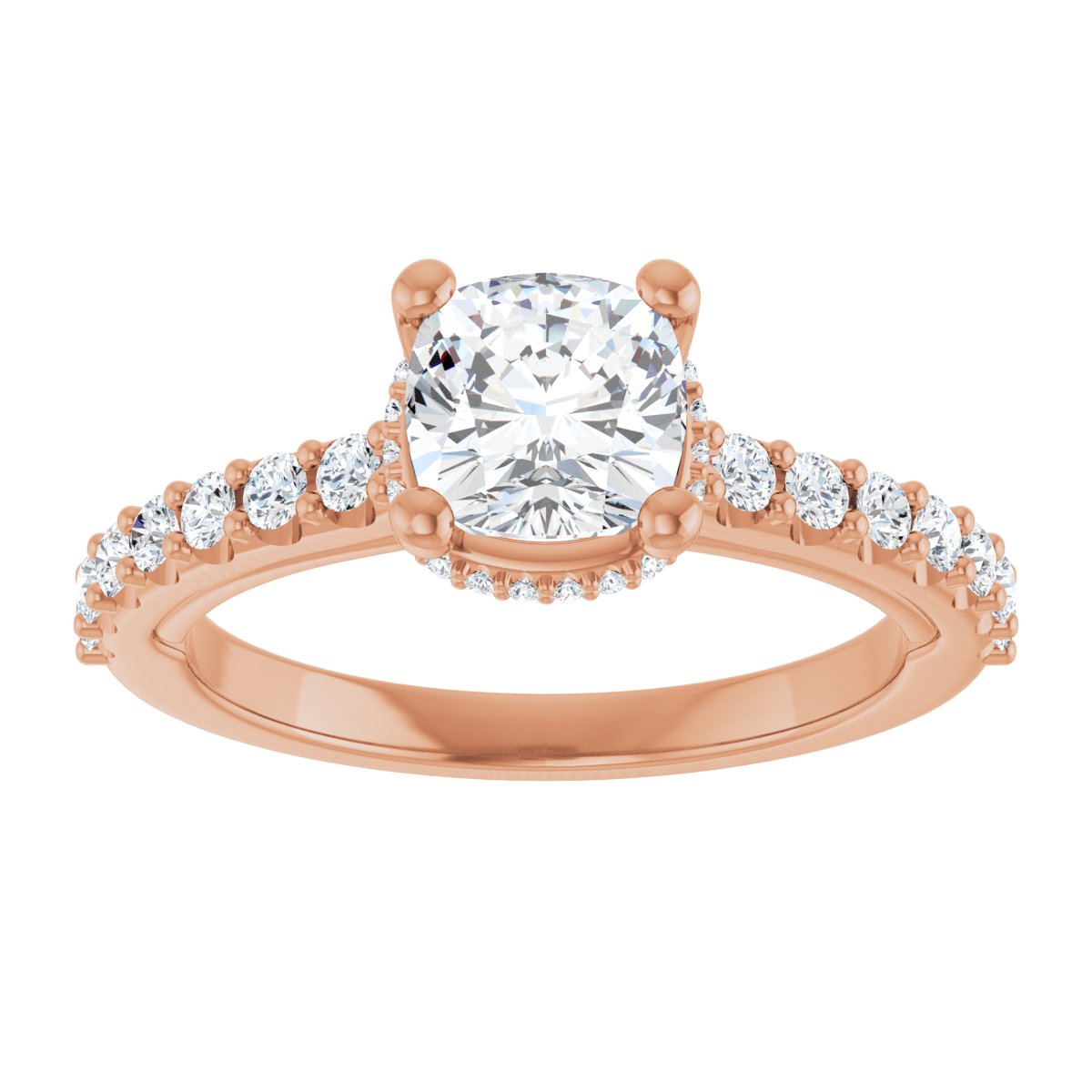 Hidden Halo-Style Engagement Ring